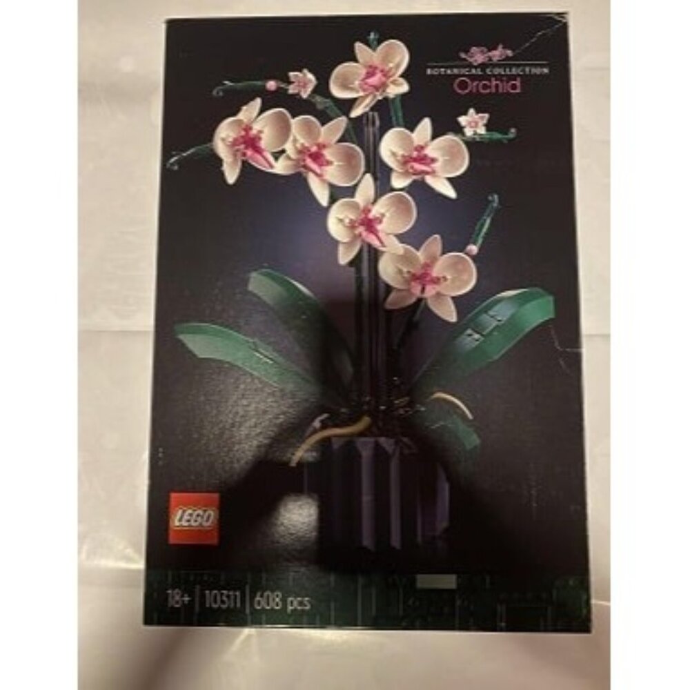 New Icons Orchid Artificial Plant, Building Set with Flowers, Home Décor Gift